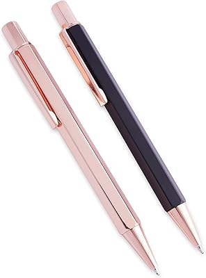 Black and pink gold feather pens for women - Nice set of black ink pens in a gift box, by Elmina.. DIAYTAR NIGERIA: Transforming how Nigerians shop with our vast selection and nationwide delivery.
