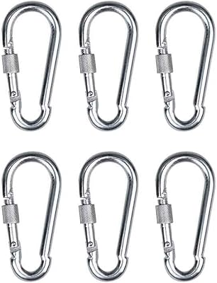 Bellatm 6 -piece safety locking hooks - Robust gear locking hooks for outdoor climbing, hiking, campsite, gym, pleasure navigation, hanging plants, hammocks and more.. Need something fast? Order it now from DIAYTAR Nigeria.