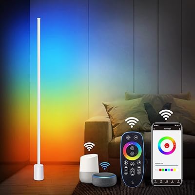 Bestyhome LED LED LED Intelligent RGB with remote control, modern design and thin, 3 temperatures for reading, salons, rooms, offices (white - RVB, 150 cm).. Your trusted e-commerce destination, DIAYTAR NIGERIA offers extensive variety with reliable shipping.