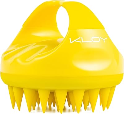 Shampoo brush for massage of chloe scalp with flexible silicone hairs - yellow.. DIAYTAR NIGERIA brings affordable shopping to your fingertips with reliable delivery in less than 8 days.