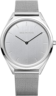 Unisex Bering analog shot watch with stainless steel bracelet, 17039-000, silver/silver.. Discover a world of affordable shopping with DIAYTAR NIGERIA's vast marketplace delivered to you in days.