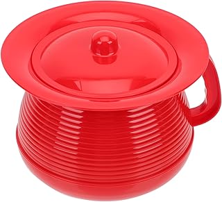 Yardwe Portable Bedroom Pot Urran pot with cover bucket of bedside food for adults red children.. Shopping made simple with DIAYTAR NIGERIA's vast selection and budget-friendly nationwide delivery.