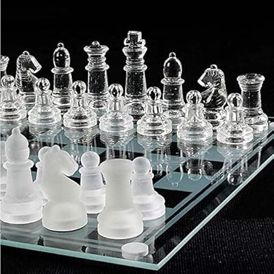 Elegant Luxury Glass Glass Game Bellatm, 34x34cm average wrestling design, transparent international chess game of 32 pieces and felt lining for travel, school, etc... Experience the simplicity of DIAYTAR NIGERIA's extensive marketplace with delivery within 8 days.