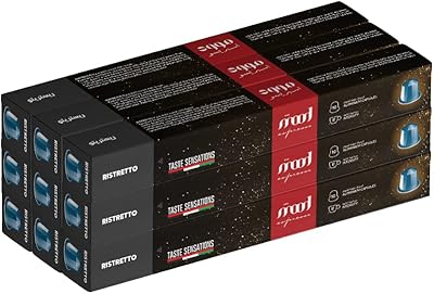 Mod aluminum mods compatible with Nespresso, Ristretto and Nespresso, Brown, Pack of 9 (90 capsules).. DIAYTAR NIGERIA revolutionizes online shopping with competitive prices and reliable 5-8 day delivery.