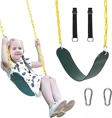 Robust swinging seats, set of swing accessories for outdoor playground with chain of swing covered with 66 -inch and eyelets that are easy to install (green).. Affordable convenience is here — shop DIAYTAR Nigeria today.