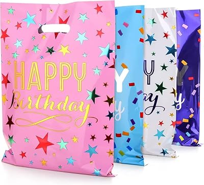 40 pieces bags for children's party gifts, festive gift bags, gift bags backing of plastic goodies, thicker plastic bag loaks with handle, plastic party candy bags for children's birthday girls Halloween, weddings.. Your everyday shopping solution, DIAYTAR NIGERIA offers variety and value delivered within 8 days.