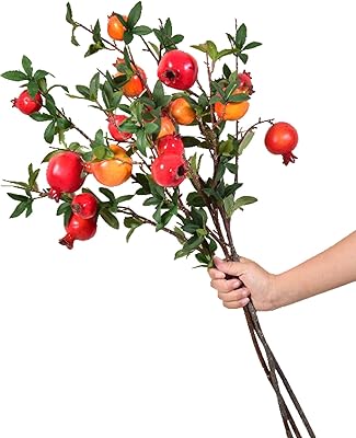 Small rods of Doo artificial red berries for Christmas tree decoration, 3 pieces of false branches of 31.5 "pomegranate for Chinese New Year decorations.. Shop smart with DIAYTAR NIGERIA, offering a vast product range delivered to your doorstep within a week.