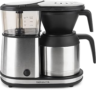 Coffee maker 5 cups Bonavita One Touch with double-walled thermal carafe certified IC 1100 W without washable BPA in stainless steel, BV1500TS.. Shop with ease at DIAYTAR NIGERIA and enjoy our extensive product range delivered at affordable rates.