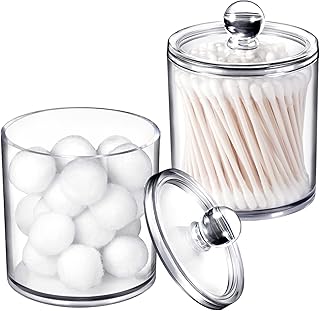 Set of 2 bathroom pots, set of 2 transparent Q-Tip bathroom pots to organize cotton balls, cotton swabs, cotton swabs and dental thread.. Shopping made simple with DIAYTAR NIGERIA's vast selection and budget-friendly nationwide delivery.