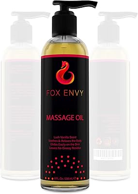 Massage oil for women, men, couples, vanilla essential oil with coconut oil and jojoba oil improves comforting body and muscle stimulation, without fatty residue - 236 ml.. Great finds. Great prices. Fast shipping. That’s DIAYTAR Nigeria.