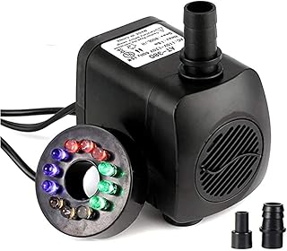 Submersible water pump Alykdon 15W 800L/H with 12 -color LED light for fountain, swimming pool, garden, aquarium, outdoor fountain pumps, aquarium, aquarium.. Affordable choices, delivered fast — that's the DIAYTAR Nigeria promise.