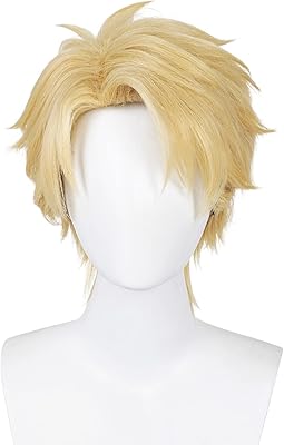 Twilight blonde wig for Loid Forger, short cosplay wig for men, golden yellow, Halloween party costume, comic strip wig for children and adults + wig.. DIAYTAR NIGERIA: Where every shopping need is met with affordable prices and reliable 5-8 day delivery.