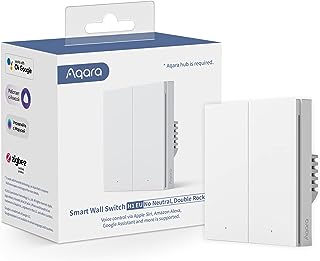 Double Acara Smart H1 WS -EUK02 wall switch, neutral, zigbee 3.0, Apple Homekit - White compatible.. Shop with confidence at DIAYTAR NIGERIA, enjoying competitive prices and delivery within 8 days.