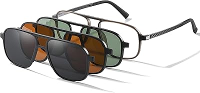 Flocked sunglasses with Magnetic Clips UV400 Aviator 3 -piece for men.. DIAYTAR NIGERIA transforms how Nigerians shop with our affordable prices and dependable shipping times.
