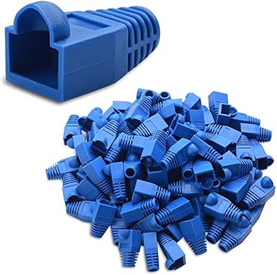 Dkurve Divine Plastic Cat5e Cat6 Ethernet RJ45 Cable cap - 100 pieces (dark blue).. Great products, lower prices, fast delivery — DIAYTAR Nigeria has it all.