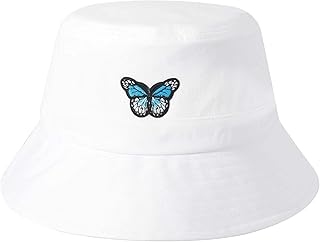 Hats off butterfly, embroidered bucket hat reversible foldable unisex mode, summer fisherman's hat for women and men (white), white, 30.. Discover a world of affordable shopping with DIAYTAR NIGERIA's vast marketplace delivered to you in days.