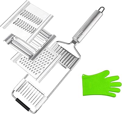 4-in-1 versatile 4 in 1 versatile lighting set, manual stainless steel grater with 4 adjustable blades, practical kitchen tool to chop vegetables, fruits and salad.. DIAYTAR NIGERIA: Where every shopping need is met with affordable prices and timely delivery.