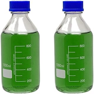 Pack of 2 robust 1000 ml bottles Set of 2 1000 ml bottles with screw cap, for biology and industrial chemistry laboratory.. Transform your online shopping experience with DIAYTAR NIGERIA's affordable and diverse marketplace.