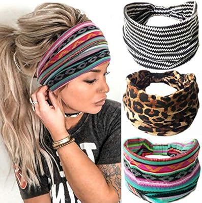 Gurten Boho headbands with tied polka dot in stretch fabric for women and girls, 3 pieces (boho).. DIAYTAR NIGERIA: Putting quality products within reach of every Nigerian through our affordable marketplace.