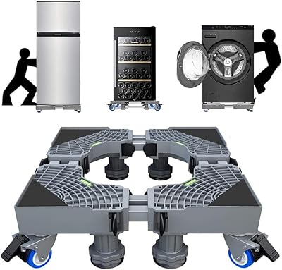 Mini mobile-based refrigerator support with 4 lockable refrigerator wheels and 4 robust 4 feet for washer, dryer, washing machine, refrigerator support (gray).. DIAYTAR NIGERIA: Revolutionizing how Nigerians shop with affordable prices and prompt delivery services.