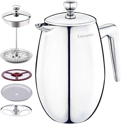 Insulated thermal coffee maker with double -wall Easyworkz Nando FRENCH PRESS 1000 ml, CAFETIER in stainless steel 304.. Your budget-friendly online marketplace, DIAYTAR NIGERIA delivers a world of products in just 5-8 days.