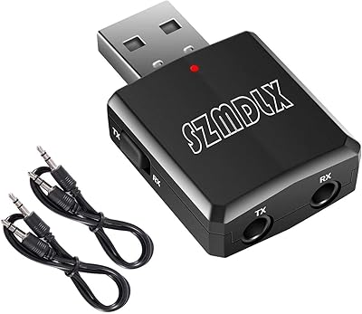 SZMD DLX Bluetooth 5.0 + EDR SZMD adapter, mini transmitter and bluetooth 3 in 1 receiver, HIFI Wireless Audio Adapter 3.5 mm Dongle 3.5 mm Dong with PC, TV, car, stereo chain, no software required.. Your comprehensive marketplace awaits at DIAYTAR NIGERIA with affordable prices and reliable delivery times.