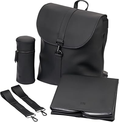 BABABING SORM Changing Backpack with adjustable straps, 4 compartments, large changing bag with matt and insulated biberon holder, essential for newborn-black.. Everyday deals, every category — only on DIAYTAR Nigeria.