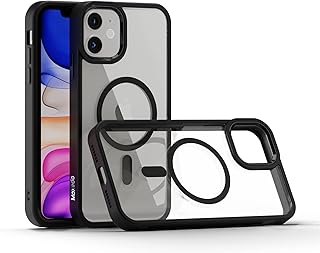 Moxedo transparent magnetic magnetic protective shell in hard PC with powerful magnet integrated compatible with Magsafe designed for iPhone 11 6.1 inch (black).. DIAYTAR NIGERIA: Where shopping meets satisfaction with affordable prices and prompt delivery services.
