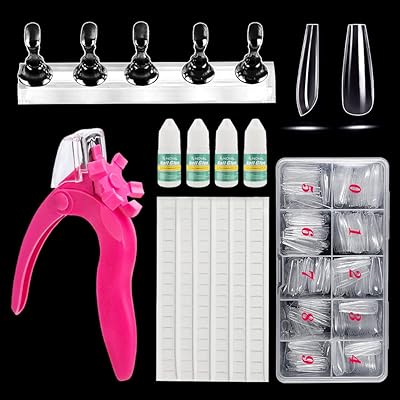 NOVAL Kit for the manufacturing of nails to be pressed-500 pieces of nail tips in the shape of a full cover coffin with 1 set of magnetic nail holders, 4 nail glues, 1 nail cutters, 102 pieces of reusable adhesive sealant.. Experience the power of choice with DIAYTAR NIGERIA's vast catalog and affordable 5-8 day delivery.