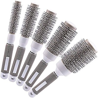 Set of round hairstyle tools in Lonic ceramic (19 mm, 25 mm, 32 mm, 45 mm, 53 mm).. Shop local, shop fast — DIAYTAR Nigeria delivers across the country.