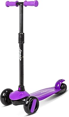 Tilting smart scooter with 3 -wheel zigi with adjustable handle in height for children, scooter with LED brakes and polyurethane wheels, available in red/blue/black/purple/pink.. From household needs to gadgets, DIAYTAR Nigeria has it all.