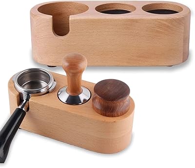 Manual wooden coffee mesh support of 51/53mm, barista coffee dosser support, Coffee-coffee-milk with espresso milk (51/53mm 3 holes).. Shop the future with DIAYTAR NIGERIA - thousands of products, unbeatable prices, delivery within a week.