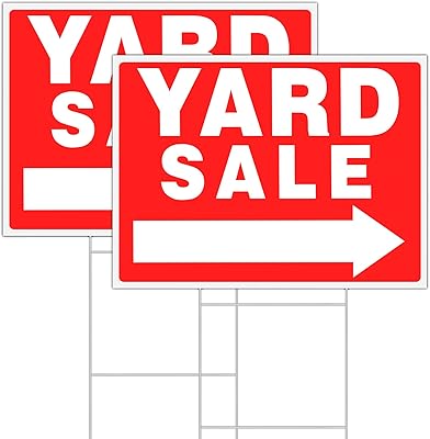 Auykte batch of 2 kits of garage sales panels with metal h stakes, 24 \ "x 18 \" garage panels, large police panel with directional arrows, weather resistant, garage or personal use panels for professional or personal use.. Shop across categories with ease at DIAYTAR NIGERIA, delivering affordability within the week.