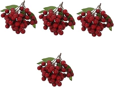 False raspberry toy 4 pieces string skewers with simulated child long -length leaf branches of artificial fruits in plastic.. Shop smarter, not harder with DIAYTAR NIGERIA - thousands of products at your fingertips with affordable delivery.
