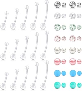 Plastic pregnancy buttons, long bar navel rings for maternity sport, pregnant women, transparent belly drilling supports, bar and balls of different replaceable lengths 10-32 mm.. Explore fashion, tech, home goods, and more on DIAYTAR Nigeria — always affordable, always fast.