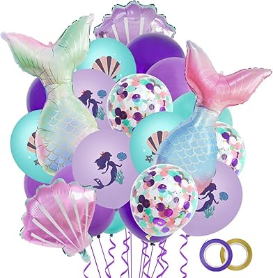 Latex siren tail ball, aluminum film, hull printing, balloon, mermaid themed party, children's birthday decoration.. Your go-to destination for affordable online shopping, DIAYTAR NIGERIA delivers in under 8 days.