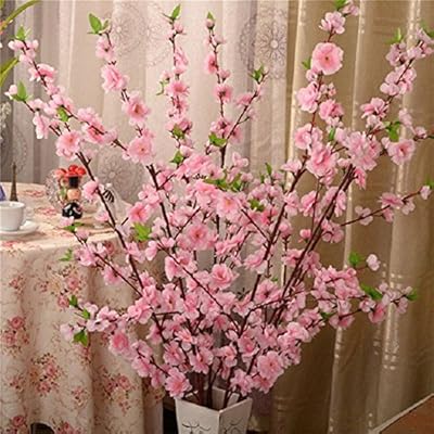 ASDOMO 10 pieces of artificial cherry blossoms in silk spring peach flower artificial flowers arrangement for home wedding festival decoration.. Make every purchase count with DIAYTAR Nigeria — shop smart, shop fast.
