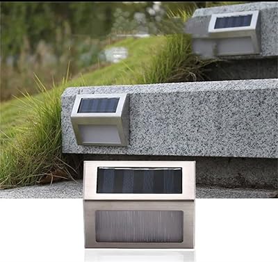 Waterproof exterior solar energy in stainless steel for fences, alleys and patios (white).. DIAYTAR NIGERIA combines affordability, variety, and convenience with nationwide delivery services.
