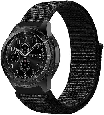 Bracelet de sport en nylon margoun taille 22 mm compatible avec huawei watch gt / huawei gt 2 (46 mm) / huawei watch gt2 pro / samsung galaxy watch 46 mm / galaxy watch 3 45 mm (noir, 22 mm) ).. DIAYTAR NIGERIA: Where quality meets accessibility with affordable prices and prompt shipping.