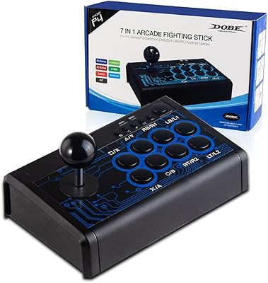 Zertair Arcade Fighting Stick, Arcade Gaming Controller 7 in 1 with USB, Plug and Play port, compatible with PS4 PS3 Xbox One Xbox360 PC Switch Android Android.. DIAYTAR NIGERIA: Connecting every Nigerian with quality products at prices everyone can afford.