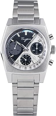 Siegel St19 pilot watch for men, 37 mm, mechanical chronograph with swan neck, in stainless steel.. DIAYTAR NIGERIA: Where affordable shopping meets reliable nationwide delivery in less than a week.