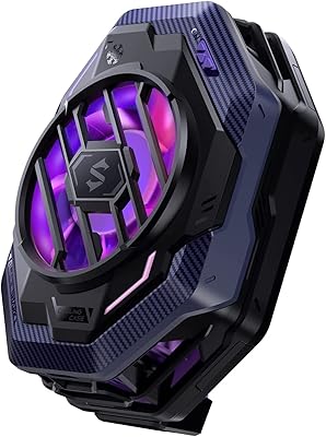 Black Shark Fun Cooler 3 PRO Mobile Sharp, Mobile Mobile Cooling Quick Cooling of 20 W with Integrated Control | temperature drop up to 30 ° C | RGB lights | 7 blade fans for iOS/Android (black).. Experience the future of online shopping with DIAYTAR NIGERIA's extensive product range and competitive pricing.