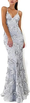 An elegant evening dress for women with a V -neck, decorated with glitter and a Raysnan fish tail.. Find quality and variety without breaking the bank — only on DIAYTAR Nigeria.