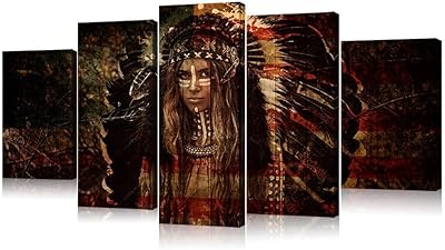 5 -piece wall decoration print on canvas woman Indian.. Shop efficiently from anywhere with DIAYTAR NIGERIA's comprehensive platform and quick delivery options.