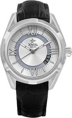 Jovial men's watch 1510gslq11e with leather bracelet, 40 mm - white, bracelet.. Nigeria's favorite online shopping platform, DIAYTAR offers unbeatable prices and delivery within a week.