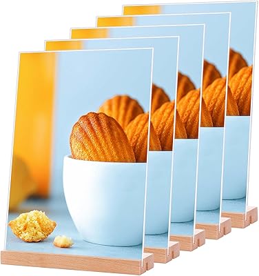 Soyri Acrylic A4 A4 A4 (5 parts) Table display in transparent T-shaped plastic, menu, documents, advertising and actions for restaurants, hotels and businesses.. DIAYTAR NIGERIA brings the joy of affordable shopping to your fingertips with delivery in less than 8 days.