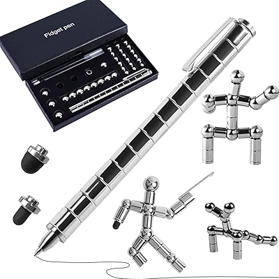 Goronb Magnetic fident pen 55pcs Magnetic anti-stress DIY pens, fidget toys, magnetic sculpture, construction blocks, desktop sculpture, gift for adults and children (silver).. Experience shopping freedom with DIAYTAR NIGERIA's vast selection and 5-8 day nationwide delivery service.