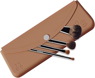 Travel make-up carrier, silicone make-up brush bag, Fashion portable facial barrier holder, waterproof and soft travel makeup organizer (brown).. Nigeria's e-commerce leader delivers unmatched variety and value to your doorstep in just 5-8 days.
