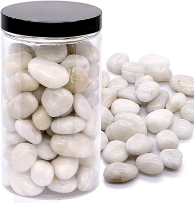 White natural polished river stones 1-1.5 "/1kg outer decorative stones for aquarium decoration and vase filling for garden landscaping and succulent plants (white).. Shop for less and receive more with DIAYTAR NIGERIA's expansive e-commerce platform and nationwide delivery.