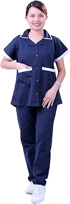 Veronica medical clothing set for medical and nanny retirement home (navy blue xs - xxl).. DIAYTAR NIGERIA brings the marketplace to your home with budget-friendly prices and nationwide delivery.